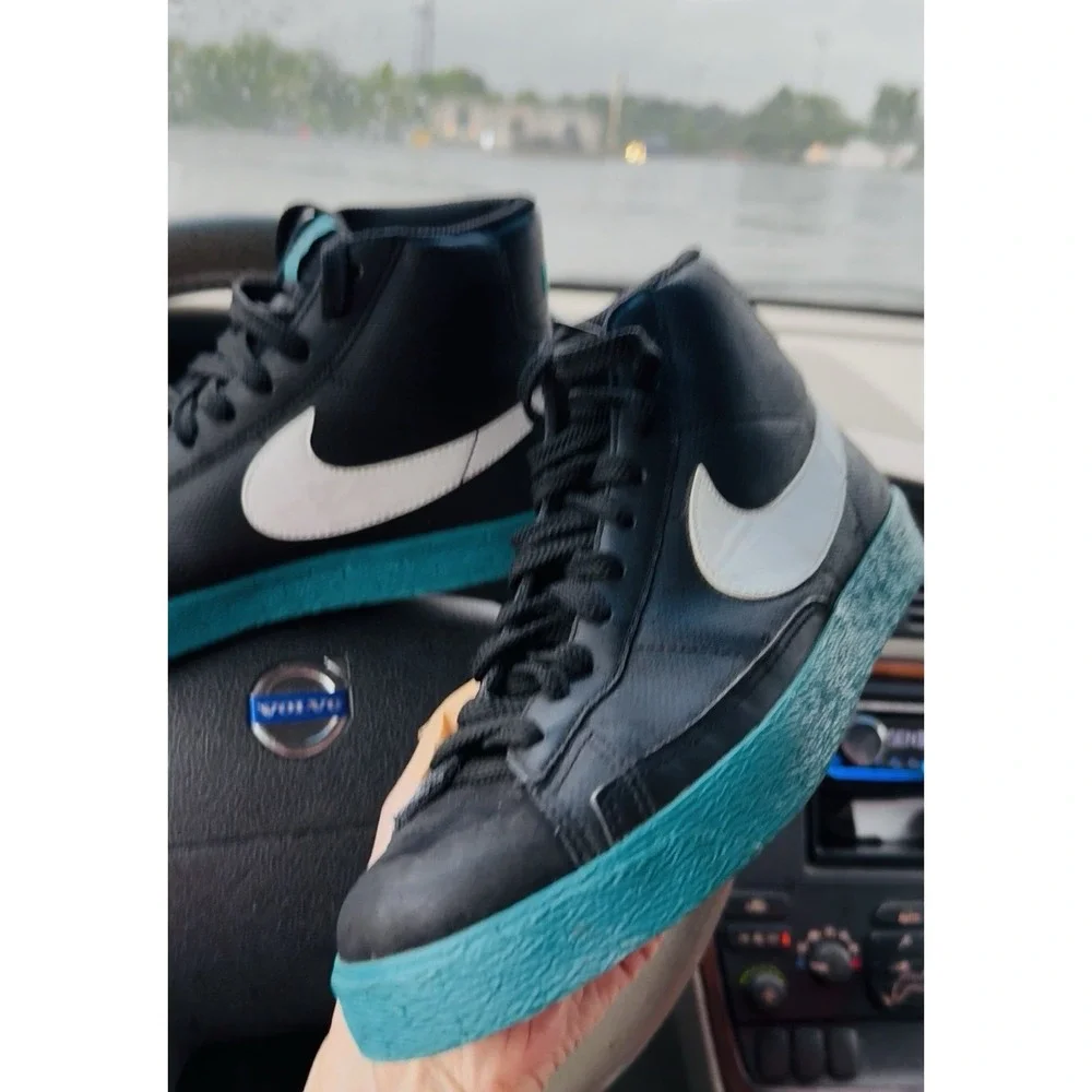 Rare 2009 Nike Blazer High Black - 316664-013 Sz 7 Vtg Retro Skate Hipster
